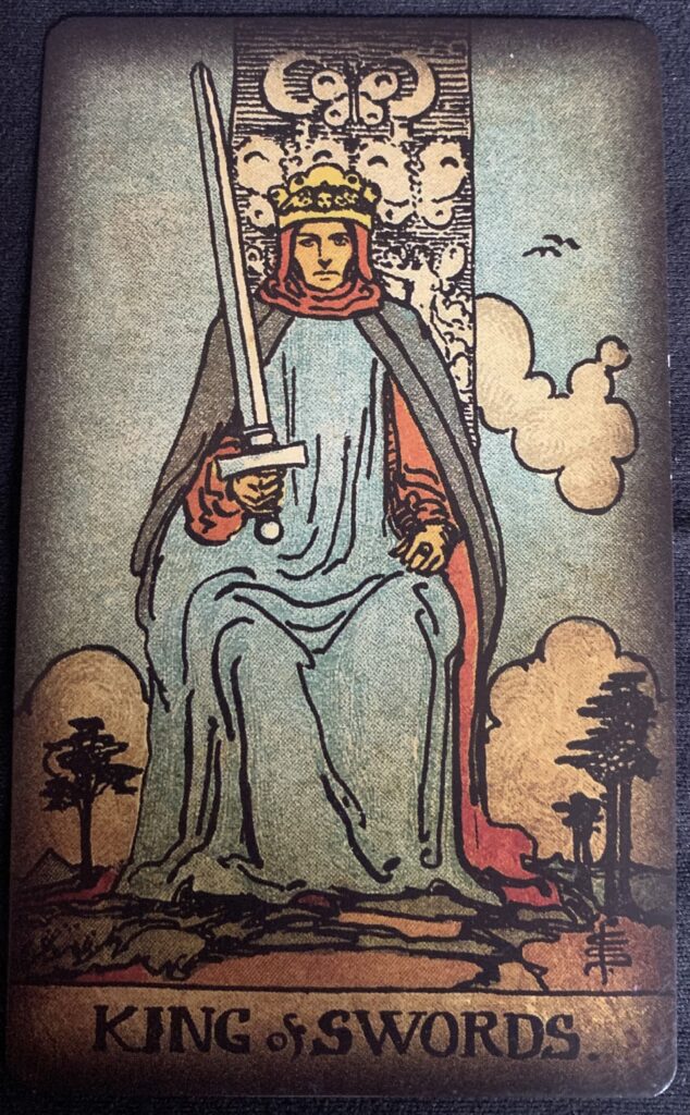 King of Swords from the Rider Waite Tarot